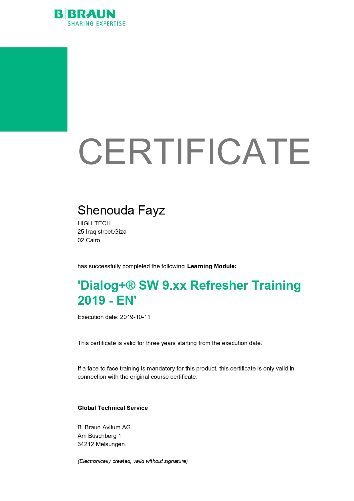 Dialog+ SW 9.xx Refresher Training 2019 - EN